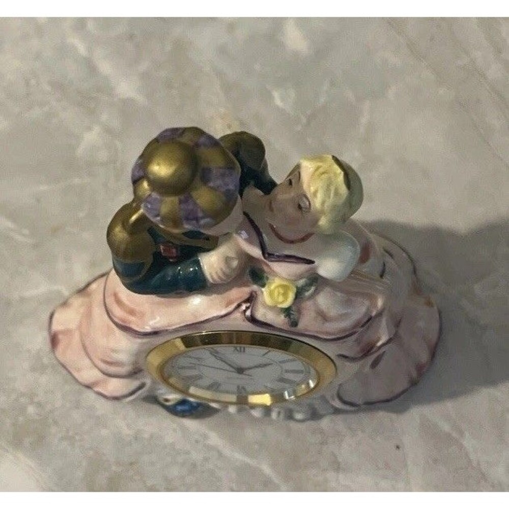 Fitz & Floyd Cinderella & Prince Charming Quartz Clock Vtg 1995 - Picture 6 of 8